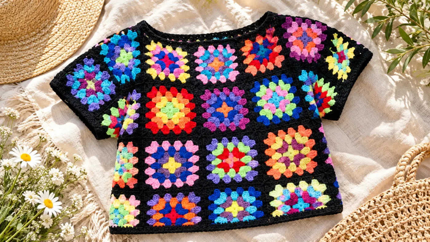 Crochet Granny Square Crop Top Patterns You Need to Try 🧶