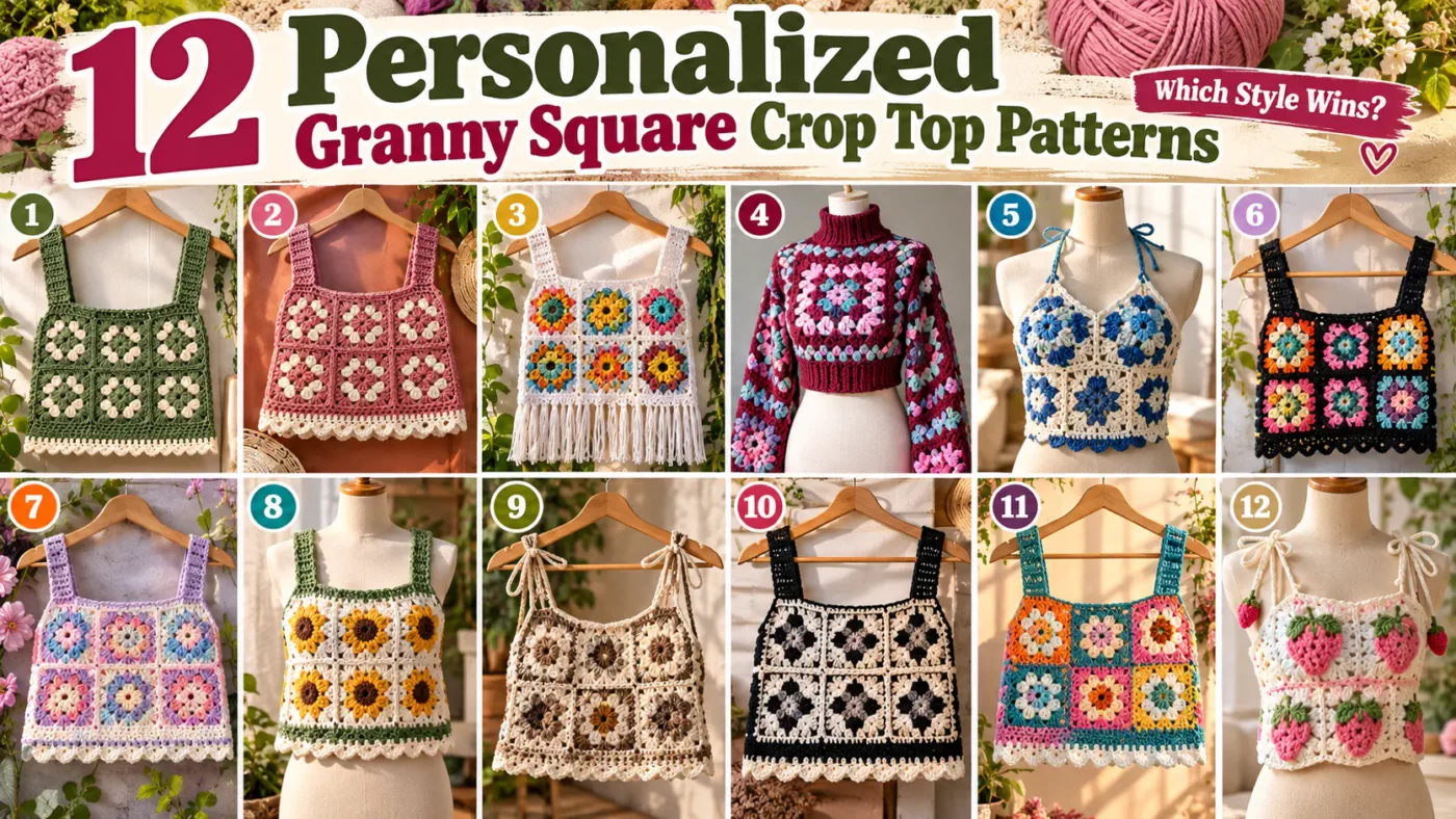 12 Personalized Crochet Granny Square Crop Top Ideas: Which Style Wins?