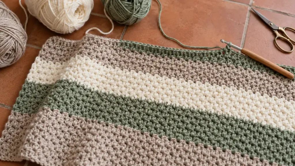 Crochet the Foundation Row – moss stitch