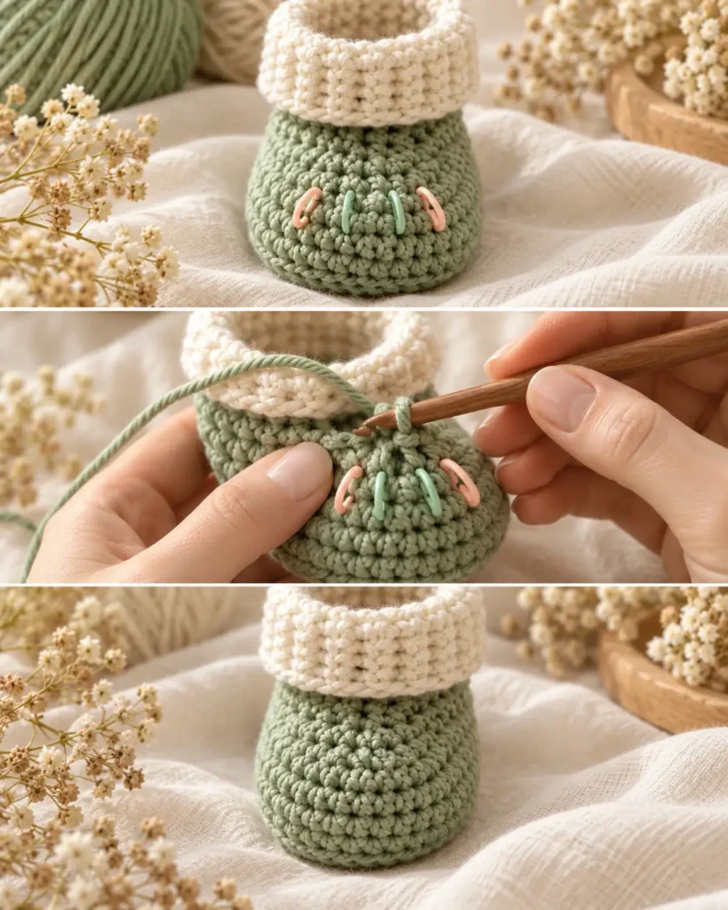 Why Is My Crochet Baby Bootie Sole Curling? – baby booties