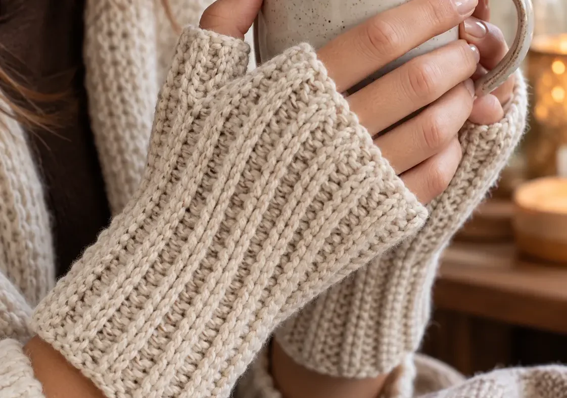 Crochet Fingerless Gloves: Easy Free Pattern for Beginners