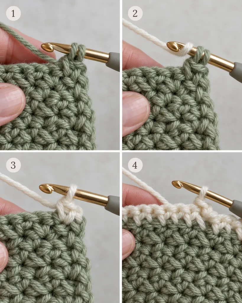 How to Crochet Moss Stitch Step by Step